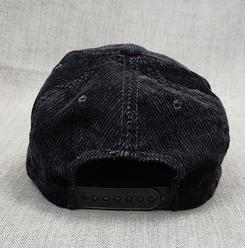 Vintage Jaguar Luxury Car Co. Black Corduroy Trucker Snapback Hat/ Cap. - Picture 5 of 8